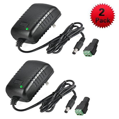 Product Cover AC Adapter, YIFENG 12V / 2A AC DC Switching Power Supply Adapter(Input 100-240V, Output 12V 2A) with DC Connector Gift 