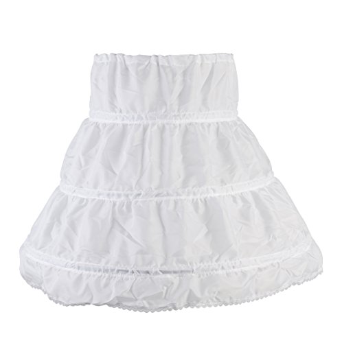 Product Cover WINOMO Girls' Skirt Petticoat Half Slip Flower Girl Crinoline Skirt,White,Universal