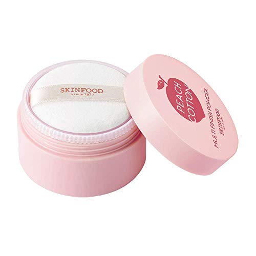 Product Cover SKINFOOD Peach Cotton Multi Finish Powder 15g - Peach Extract & Calamin Powder Contained Sebum Control Silky Powder for Oily Skin, Sweet Peach Scent with Baby Skin