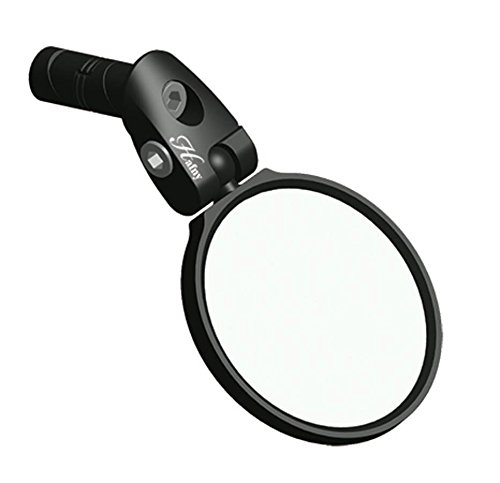Product Cover Hafny Bar End Bike Mirror, Stainless Steel Lens, Safe Rearview Mirror (Black 68 Diameter)