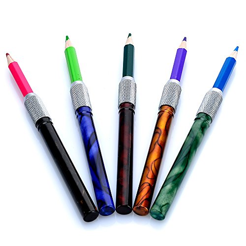 Product Cover Pencil Extenders Set of 5 Pencil Lengthener for Color Pencils