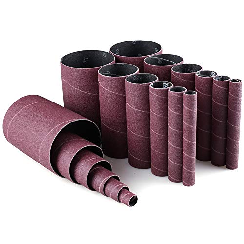 Product Cover 150 Grit Spindle Sanding Sleeves by LotFancy, Pack of 18, Aluminum Oxide Abrasive, 4-1/2