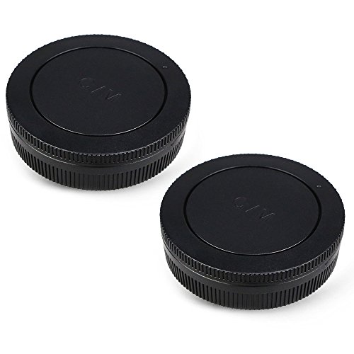 Product Cover 2 Pack JJC Body Cap and Rear Lens Cap Cover Kit for Canon EOS M50 M100 M5 M6 M6 Mark II M10 M3 M2 M and More Canon EF-M Mount Mirrorless Camera and Lens