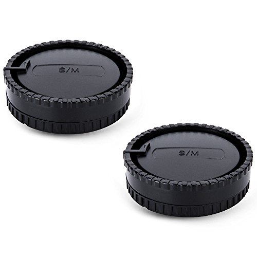 Product Cover 2 Pack JJC Body Cap and Rear Lens Cap Cover Kit for Sony Alpha A-Mount DSLR Cameras and Sony Alpha A-Mount Lenses