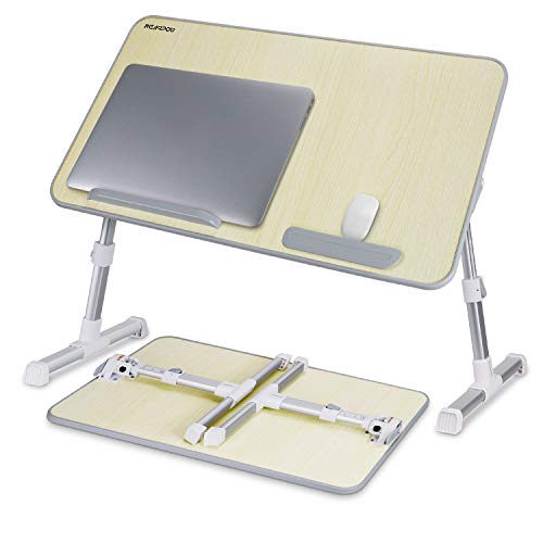 Product Cover Laptop Bed Tray Table, Nearpow (Larger Size) Adjustable Laptop Bed Stand, Portable Standing Table with Foldable Legs, Foldable Lap Tablet Table for Sofa Couch Floor - Large Size