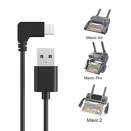 Product Cover RCstyle 1ft/30cm Phone OTG Cable to Controller Data USB Cable Cord Perfect Size Right Angle Compatible with DJI Mavic Mini/Mavic 2 Pro/Zoom/Mavic Air/Pro/Platinum/Parrot Anafi/Phantom Series