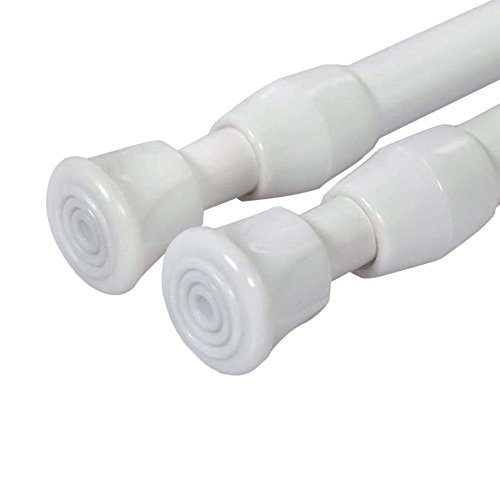 Product Cover AIZESI 2PCS Spring Tension Curtain Rod, 28 to 48-Inch (White)