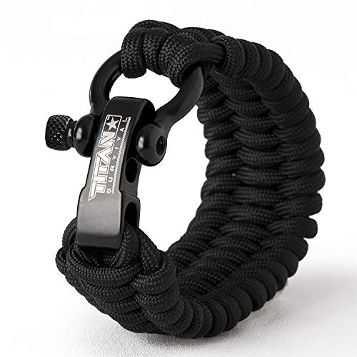 Product Cover Titan Paracord Survival Bracelet | Black | Medium (Fits 7