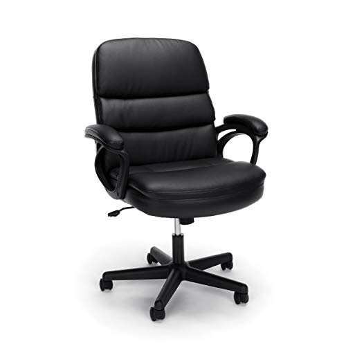 Product Cover OFM Essentials Collection Bonded Leather Executive Manager's Chair with Arms, in Black (ESS-6025)