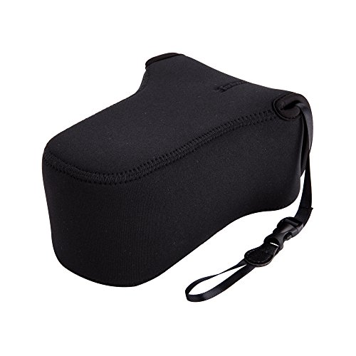 Product Cover JJC Neoprene Camera Case Pouch for Canon EOS M50 M5 M6 Mark II + EF-M 55-200mm/EF-M 18-150mm Lens,Fuji Fujifilm X-T30 X-T20 X-T10 X-T100 X-E3 + XF 55-200mm/XC 50-230mm Lens and More