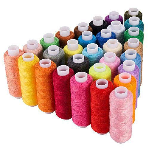 Product Cover CiaraQ Sewing Thread 30 Colors 250 Yards Polyester Each Thread Spools for Sewing Machine Embroidery Use