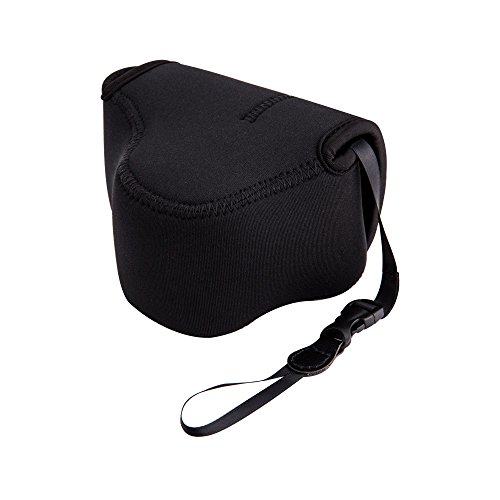 Product Cover JJC Neoprene Camera Case Pouch for Fuji Fujifilm X-T30 X-T20 X-T10 X-T100 X-A5 + XC 15-45mm PZ/XF 35mm f2 R/XF 18mm f2 R Lens And Other Camera & Lens Below 5.0 x 3.3 x 3.3