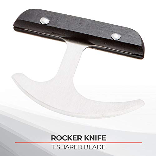 Product Cover Sammons Preston Rocker Knife with Plastic Handle, Rocking Grip Knife for Disabled, Rolling T Knife with Curved Blade, Adaptive Knife with Good Grip for Amputee, Handicapped, 4
