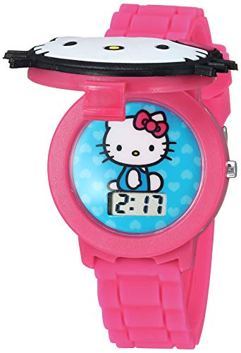 Product Cover Hello Kitty Girls' Quartz Watch with Plastic Strap, Pink, 16.3 (Model: HK4014AZ)