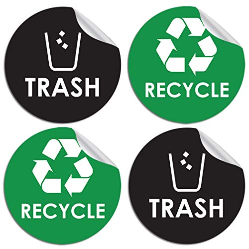 Product Cover Recycle Sticker Trash Bin Label - 4
