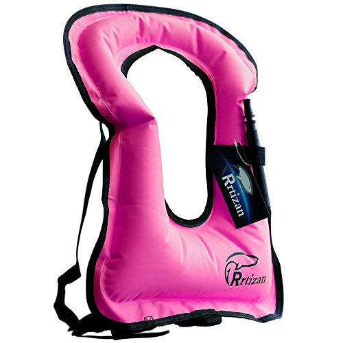 Product Cover Rrtizan Adult Inflatable Snorkel Vest Portable Life Jacket for Swimming Safety