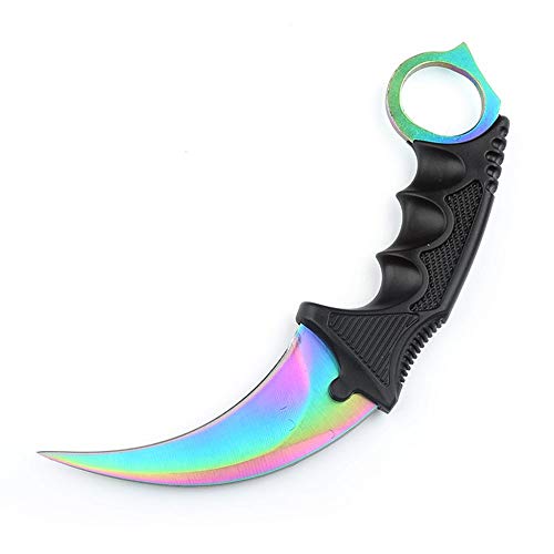 Product Cover F-FORCE Stainless Steel Tactical Karambit Hawkbill Knife with Sheath and Cord (Colorful)