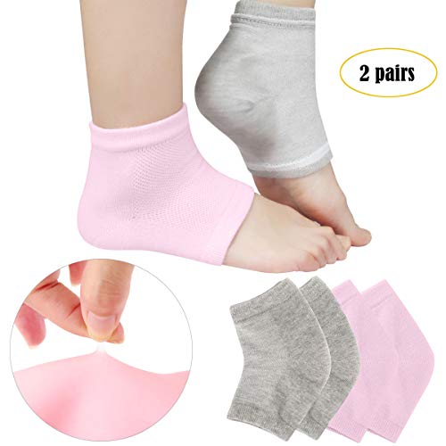 Product Cover Codream Vented Moisturizing Socks Lotion Gel for Dry Cracked Heels, Spa Gel Socks Humectant Moisturizer Heel Balm Foot Treatment Care Heel Softener Compression 2 Pairs