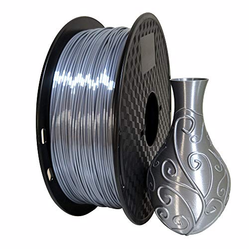 Product Cover Silk Silver PLA 1.75mm 3D Printer Filament 1KG (2.2LBS) Printing Materials Silky Shiny PLA Metal Silver Like CC3D