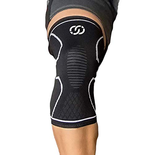 Product Cover CompressionGear Knee Sleeve to Reduce Strain & Swelling - Best Neoprene Sleeves for Men & Women with Padding Support for Powerlifting, Weightlifting, Crossfit, Running, Squats, Sports - Pain Relief