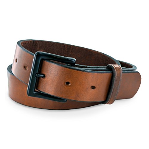 Product Cover Hanks Everyday - No Break Thick Leather Belt - Mens Heavy Duty Belts- USA Made -100 Year Warranty - Oak - 38
