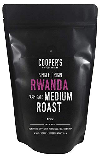 Product Cover Rwanda Full Bodied Medium Roast Coffee Beans, Farm Gate Direct Trade, Micro Lot Single Origin Whole Coffee Beans, Gourmet Coffee - 12 oz Bag