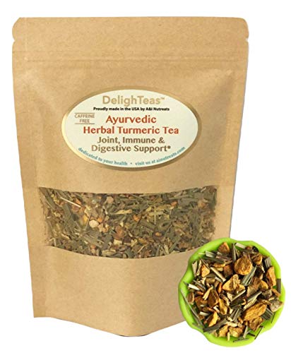 Product Cover Ayurvedic Anti-Inflammatory tea - Organic loose leaf Turmeric Tea with Ginger, Lemongrass and Licorice (loose tea, 4 oz.)