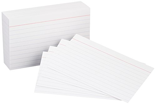 Product Cover AmazonBasics Heavy Weight Ruled Lined Index Cards, White, 3x5 Inch Card, 100-Count - AMZ63500