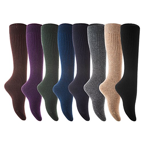 Product Cover Lian LifeStyle Women's 4 Pairs Knee High Non-Slip Wool Socks LWFS05 Size 6-9