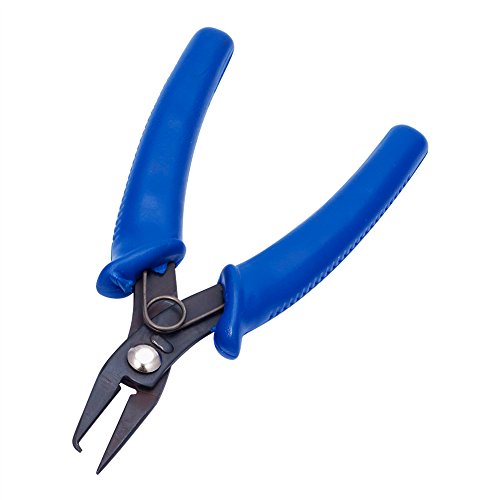 Product Cover Beadthoven Split Ring Opening Pliers Tweezers Opener Tools Jewelry Making Tools Jump Ring Jewelry Pliers for Opening Split Ring or Key Chain Gunmetal Color 140mm