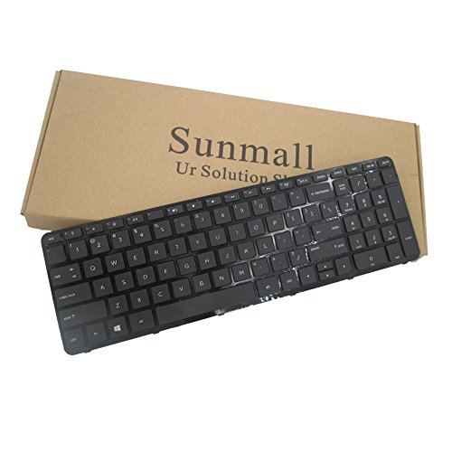 Product Cover Sunmall Laptop Replacement Keyboard for HP Pavilion 15-E,15-N,15-D,15-G,15-R,15-A,15-S,15-H,15-F,TPN-Q118,TPN-F113,250 G3,255 G3,250 G2,255 G2 Series With Frame Black US Layout
