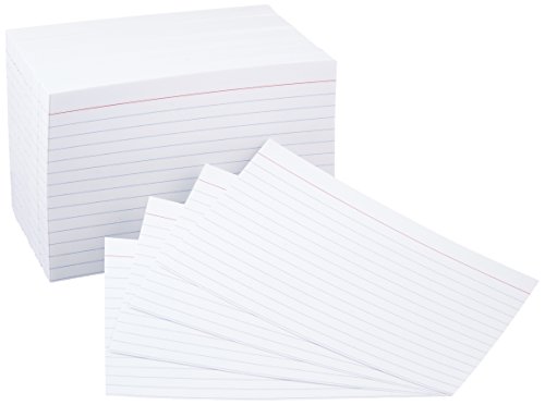 Product Cover AmazonBasics 4 x 6-Inch Ruled Lined White Index Note Cards, 500-Count