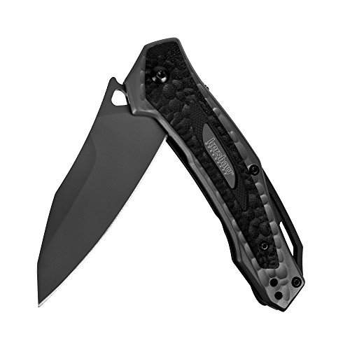 Product Cover Kershaw Vedder Pocket Knife (2460) with 3.25 Inch Stainless Steel Blade and Enhanced Gripped Handle, Features SpeedSafe Opening, Reversible Pocket Clip, and Liner Lock
