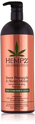 Product Cover Hempz Sweet Pineapple and Honey Melon Herbal Volumizing Shampoo, 33.8 oz. - Natural Thickening and Repair Product for Women with Color Treated and Fine Hair, Restorative Shampoos with Volume