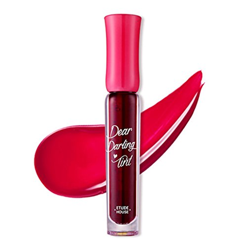 Product Cover ETUDE HOUSE Dear Darling Water Gel Tint 4.5g # PK002 Plum Red - Long Lasting Vivid Lip Color, Mineral and vitamin Extract Makes Lips Moist and Fresh