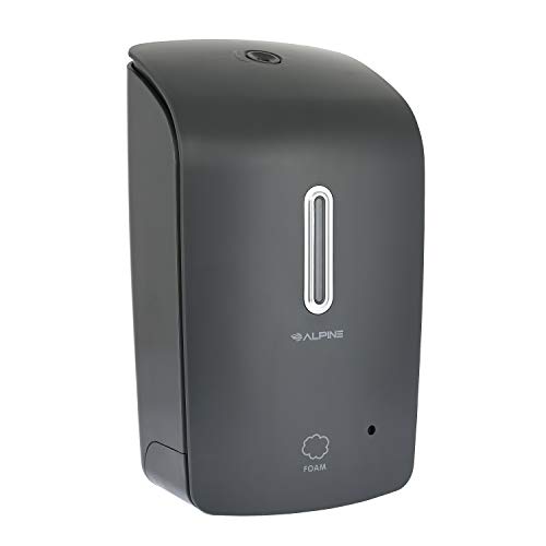 Product Cover Alpine Wall Mountable, Touchless, Universal Foam Soap Dispenser for Offices, Schools, Warehouses, Food Service Facilities, and Manufacturing Plants, Battery Powered (Gray)