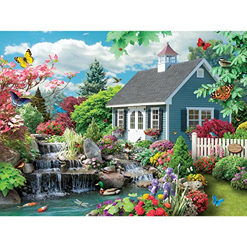 Product Cover Bits and Pieces - 300 Large Piece Jigsaw Puzzle for Adults - Dream Landscape - 300 pc Spring Scene Jigsaw by Artist Alan Giana