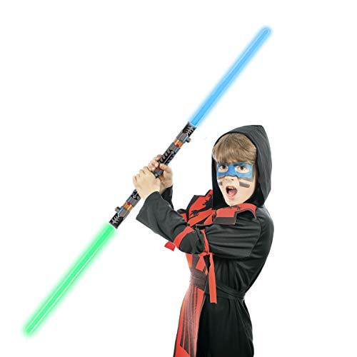 Product Cover FUN LITTLE TOYS 2 LED Light Saber Connectable Laser Sword, Light Saber for Kids, 2 in 1 Light Sound Effect (Battery Included)