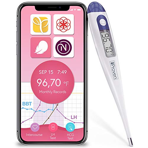 Product Cover Basal Body Thermometer - Ovulation Predictor - BBT for Fertility Tracking - Works with Every Ovulation APP - Accurate and Highly Sensitive - for Natural Family Planning - BBT-113Ai by iProven