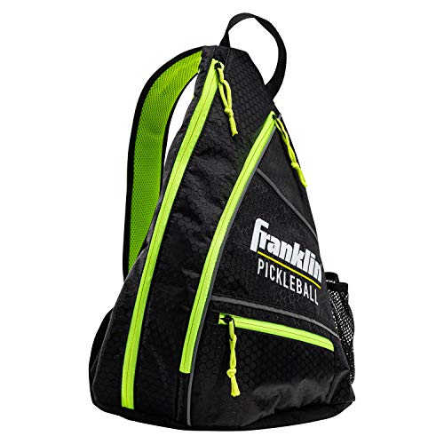 Product Cover Franklin Sports Pickleball Bag - Men's and Women's Pickleball Backpack - Adjustable Sling Bag - Official Bag of U.S Open Pickleball Championships - Black/Optic
