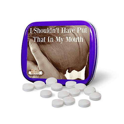 Product Cover Shouldn't Have Put That In My Mouth Mints - Funny Diet Gift - Dirty Gag Gifts - Funny Mint Tins - Stocking Stuffers for Friends - Peppermint Breath Mints