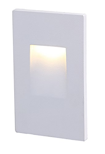 Product Cover Cloudy Bay CBST004830WH 120V Dimmable LED Step Light,Vertical,3000K Warm White 3W,Stairway Stair Light,White Finish