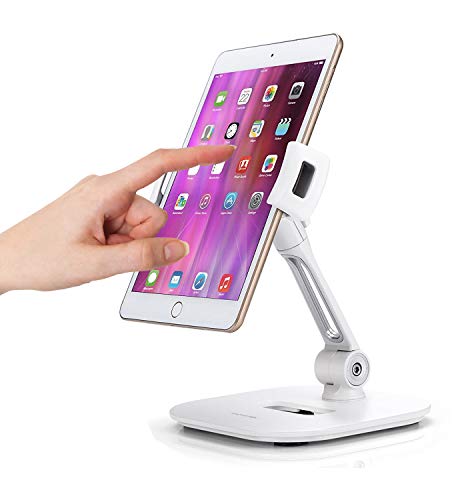 Product Cover AboveTEK Stylish Aluminum Tablet Stand, Cell Phone Stand, Folding 360° Swivel iPad iPhone Desk Mount Holder fits 4-11
