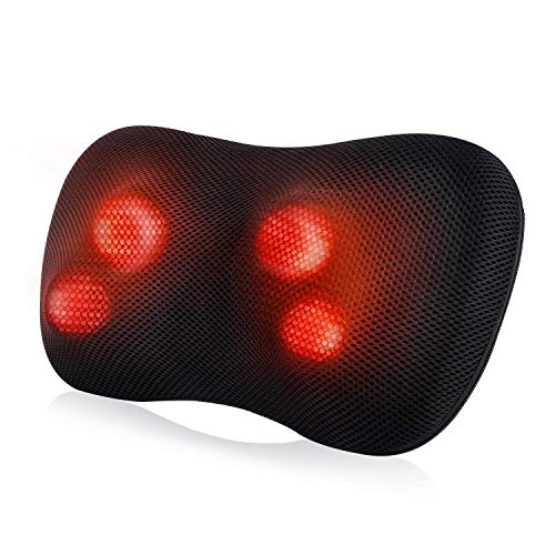 Product Cover MaxKare Back Massager Neck Massager Massage Pillow with Heat, Shiatsu and Deep Tissue Kneading Massager for Cervical, Shoulder, Waist, Muscle Pain Relief, Relaxation in Car Home and Office