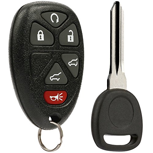 Product Cover Ignition Key + Key Fob Keyless Entry Remote fits 2007-2014 Chevy Tahoe Suburban / 2007-2014 Cadillac Escalade / 2007-2014 GMC Yukon (fits Part # 15913427, 20869057, 22756462)