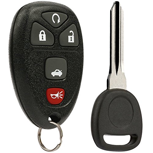 Product Cover Key Fob Keyless Entry Remote with Ignition Key fits Cadillac DTS / Chevy Impala Monte Carlo 2006 2007 2008 2009 2010 2011 2012 2013