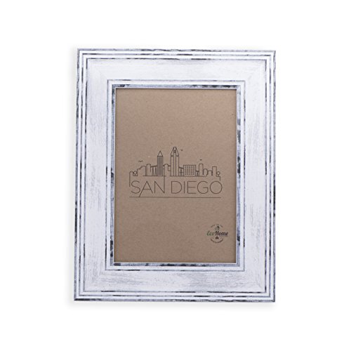 Product Cover 5x7 Picture Frame Distressed White - Mount Desktop Display, Frames by EcoHome