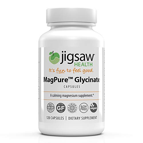 Product Cover MagPure Glycinate - Jigsaw Health - Premium Magnesium Glycinate Capsules - 120 ct