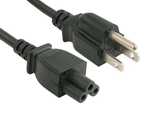 Product Cover Cable Leader 3ft 3-Prong Notebook AC Power Cord IEC320 C5 to NEMA 5-15P UL Listed