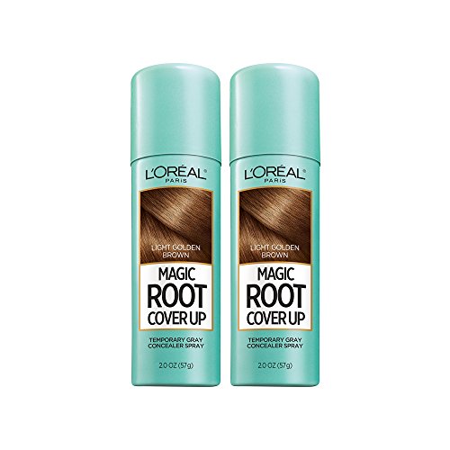 Product Cover L'Oreal Paris Hair Color Root Cover Up Temporary Gray Concealer Spray Light Golden Brown (Pack of 2) (Packaging May Vary)